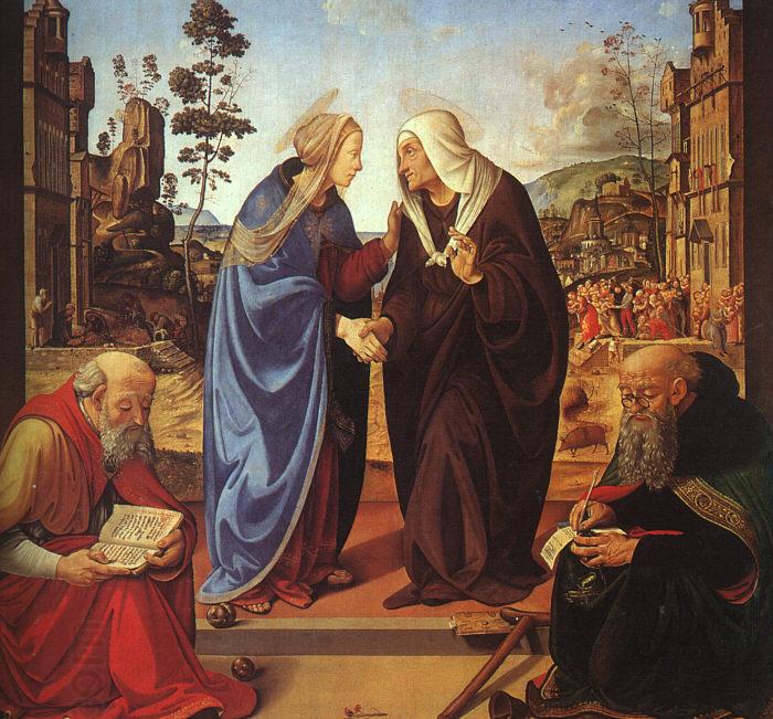 Piero di Cosimo The Visitation and Two Saints China oil painting art